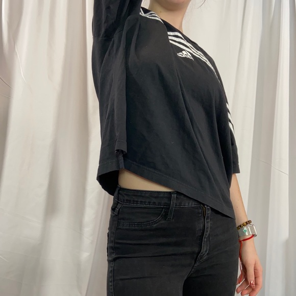 Adidas cropped tri-stripe crop top XL - Picture 7 of 16